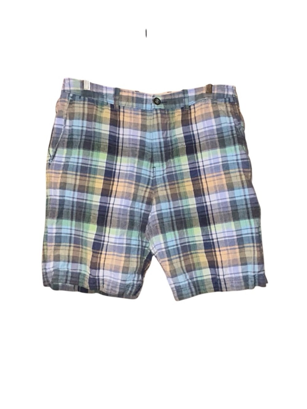 Tommy Bahama Plaid Shorts Mens 34 Madras Plaid Linen Blend Casual